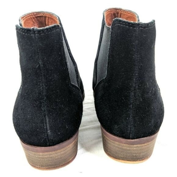 Lucky Brand Ankle Boots Womens 6 Black Suede Western Country Pull On Bellamy - Picture 3 of 8